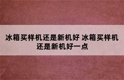 冰箱买样机还是新机好 冰箱买样机还是新机好一点